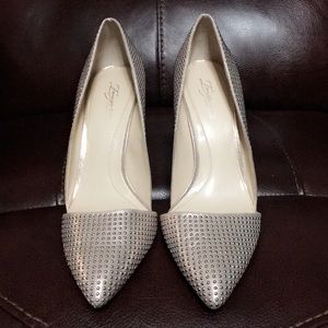 Vince Camuto rose gold heels with studs